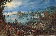 Jan Brueghel The Elder An Brueghel the Elder Great Fish market oil painting artist